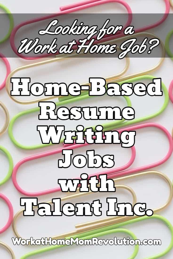resume writing jobs from home