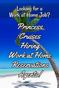 Work at Home Jobs with Princess Cruises!