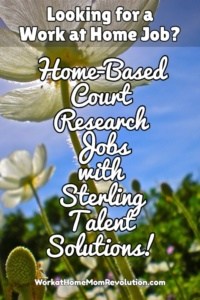 Work at Home: Court Research Jobs with Sterling Talent Solutions