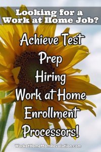 Work at Home with Achieve Test Prep: Hiring Enrollment Processors