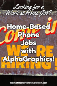 Home-Based Phone Setting Jobs with AlphGraphics