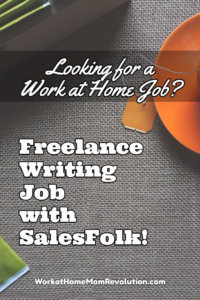freelance writing job with SalesFolk