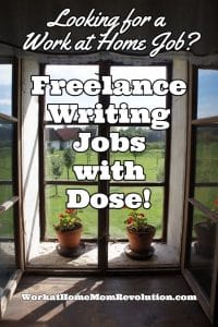 freelance writing jobs with Dose