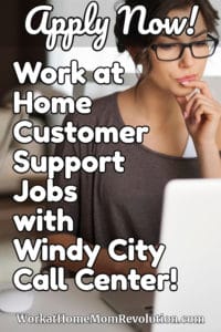 work at home customer support jobs with Windy City Call Center