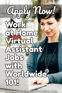 work at home virtual assistant jobs with Worldwide 101