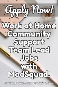 modsquad work at home community support team lead job