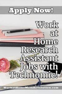 Work at Home Research Assistant Jobs with Technomic