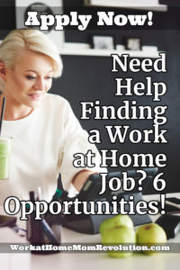 6 work at home opportunities