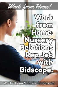 nursery relations rep job with Bidscape