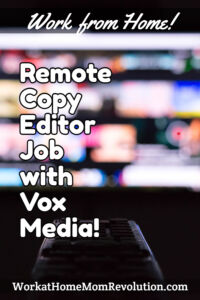 Remote Copy Editor Job with Vox Media