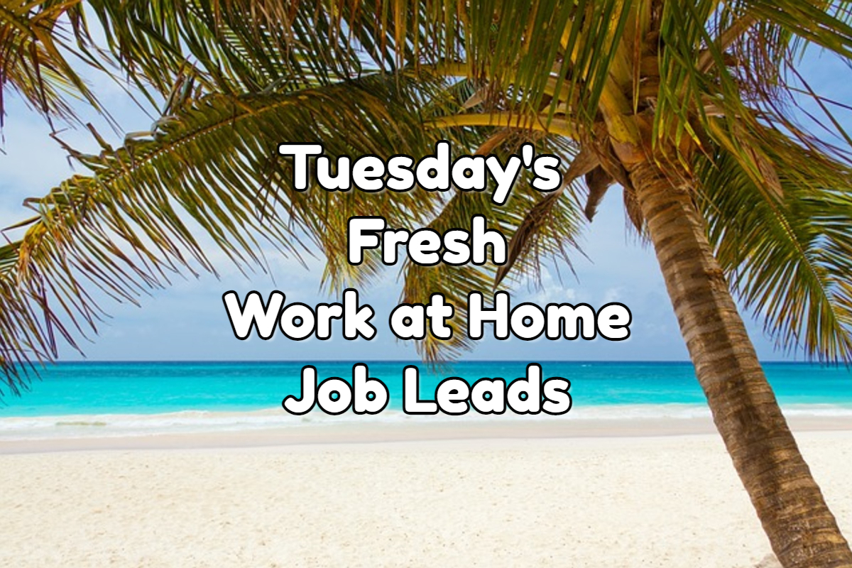 Tuesday's Fresh Work at Home Job Leads Aug 30