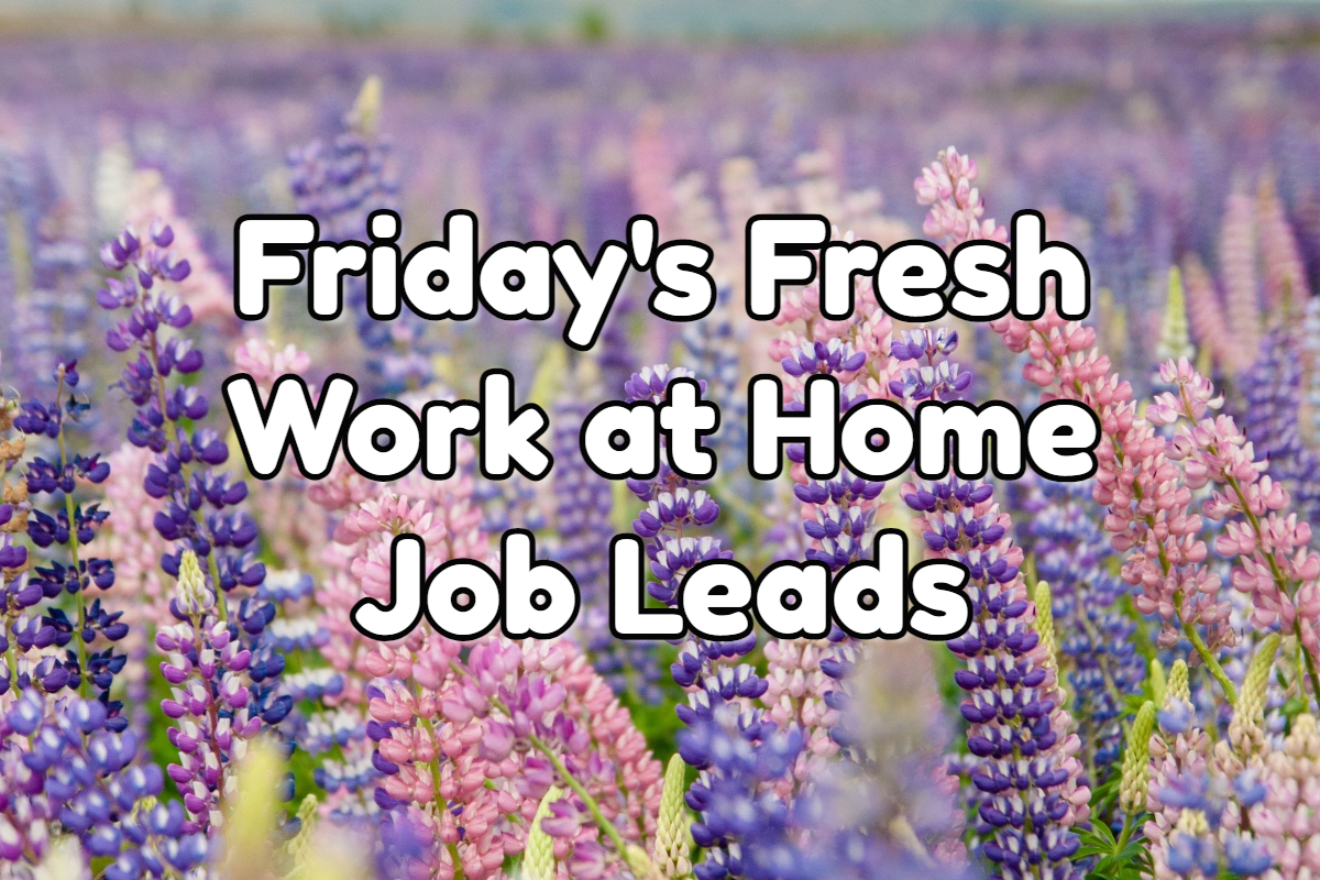 Fresh Work at Home Job Leads - Friday, August 9th, 2022