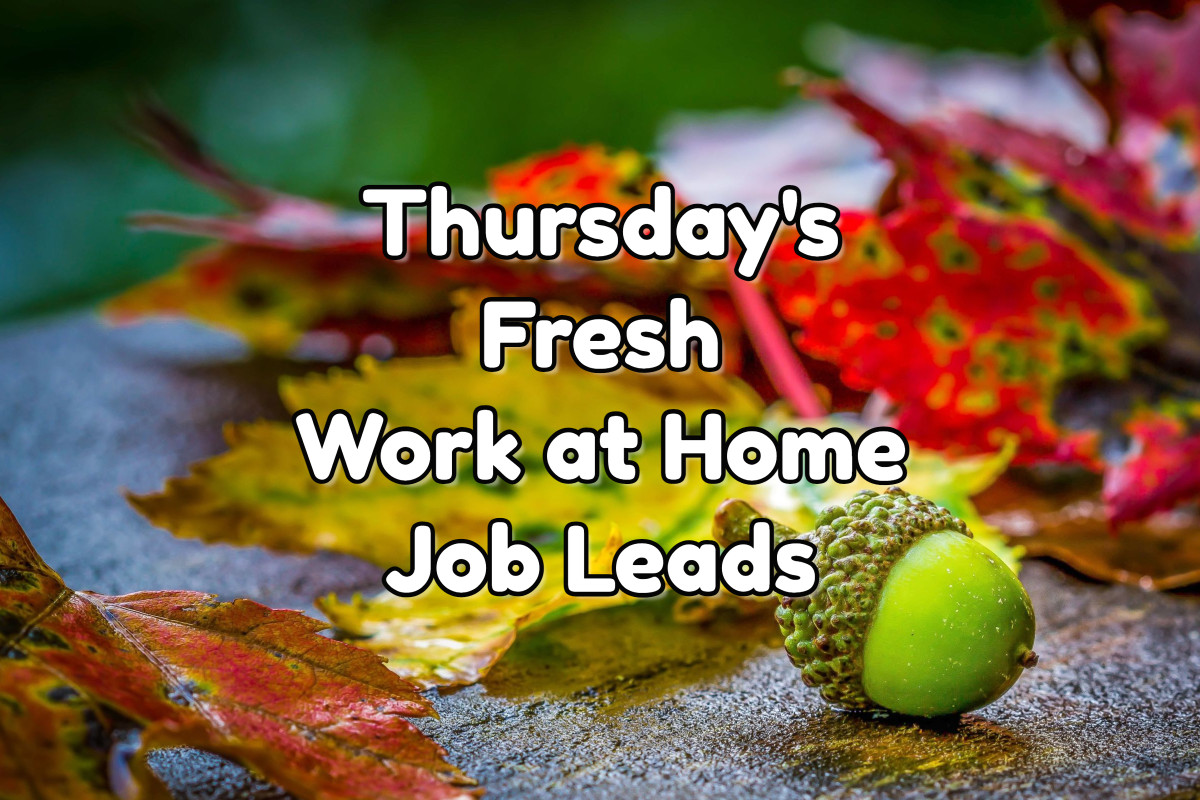 Thursday's Fresh Work at Home Job Leads October 20 2022