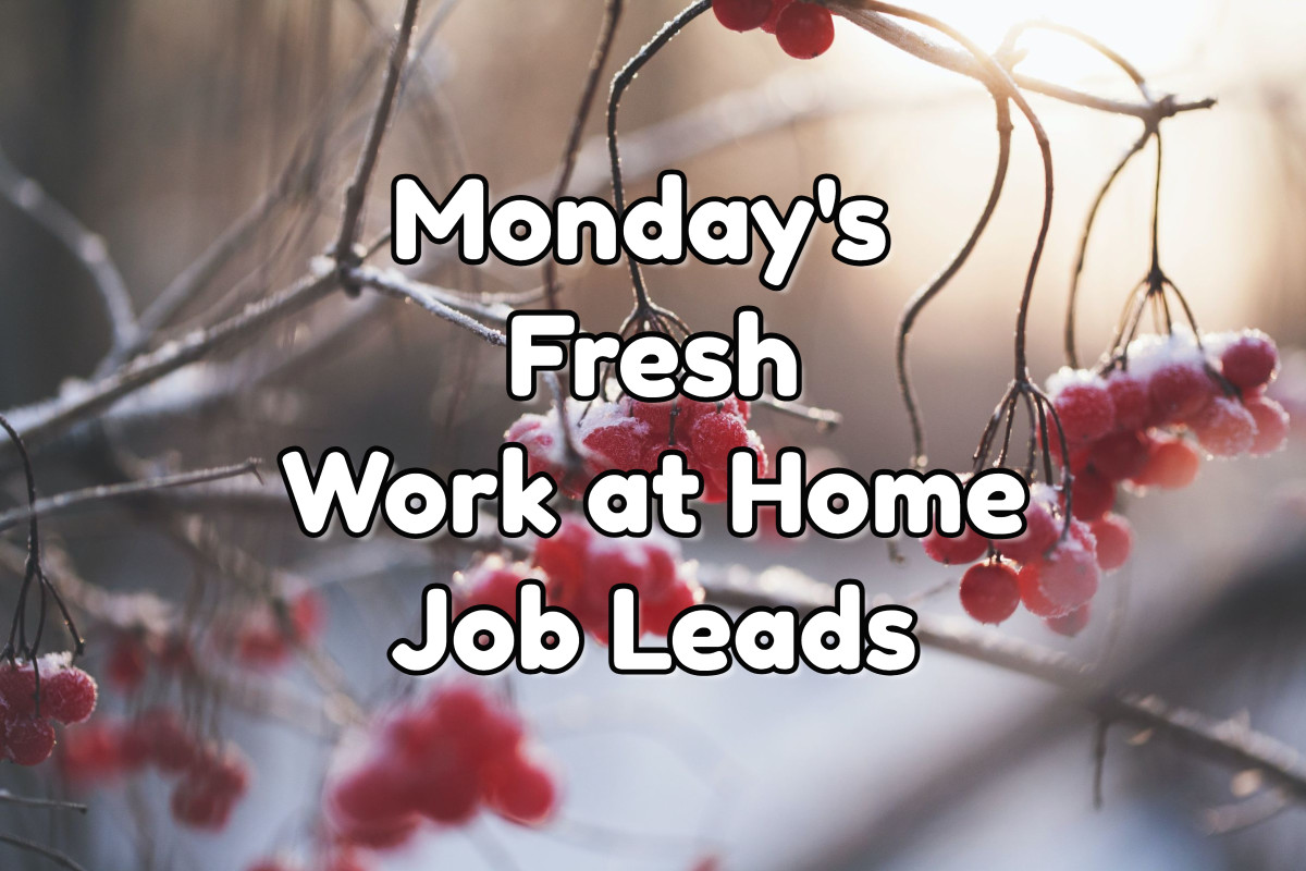 Fresh Work at Home Job Leads - Monday, November 28th, 2022