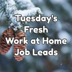 Fresh Work at Home Job Leads - Tuesday, December 27th, 2022