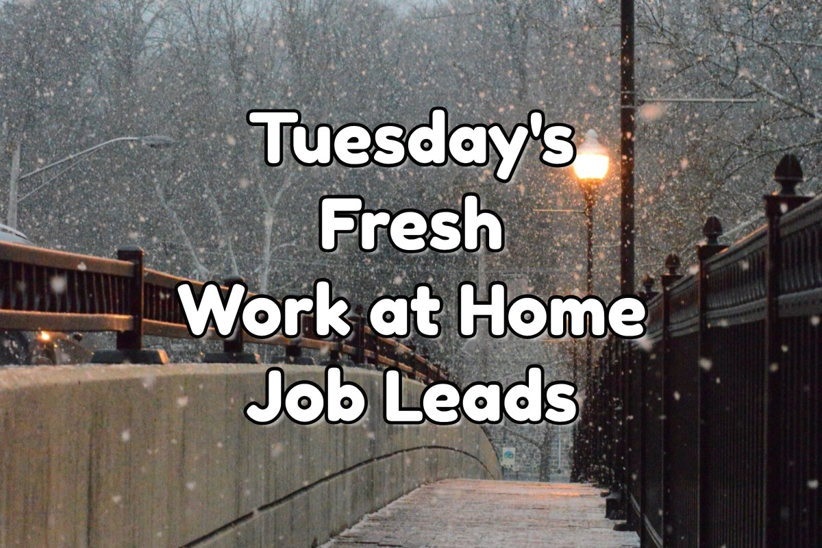 Fresh Work at Home Job Leads - Tuesday, January 3rd, 2023