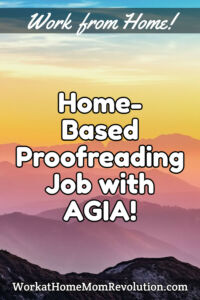 Work at Home: Home-Based Proofreading Job with AGIA