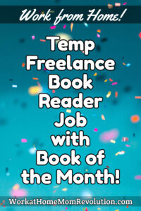 temp freelance reader job with book of the month club